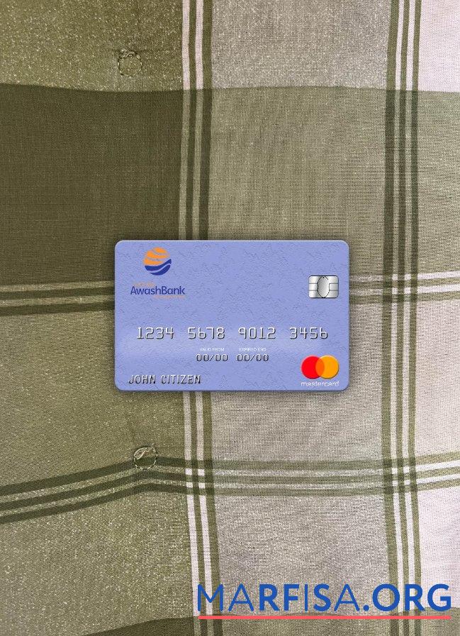 Downloadable Ethiopia Awash International Bank mastercard photolook front download for verification